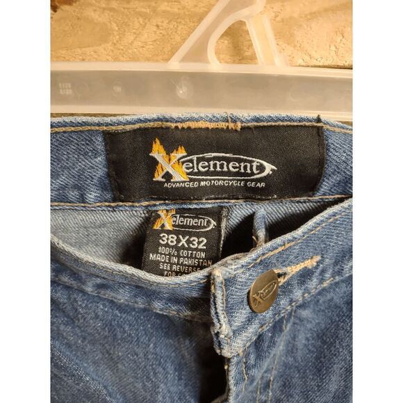 Xelement Men’s Motorcyle Blue Jeans Size 38x32 Denim Racing Pants - Picture 2 of 4